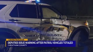 Cheatham County deputies issue warning after patrol vehicles totaled [upl. by Catherine]