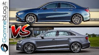 2020 Mercedes A35 AMG Sedan VS 2019 Audi S3 Sedan  300 HP BATTLE [upl. by Barrie602]