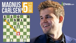 Magnus Carlsens 5 Most Brilliant Chess Moves [upl. by Eittah]