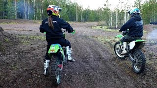 KX500 vs KX250  raw sounds  oldschool power [upl. by Eizdnil]