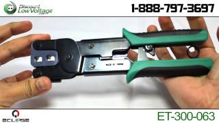 RJ45RJ11 Crimp Tool  Eclipse Crimp Tool 300063 [upl. by Eilime561]