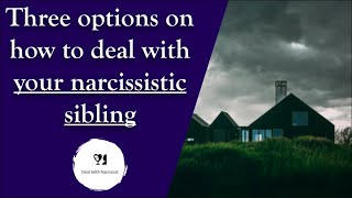 Three options on how to deal with a narcissistic sibling [upl. by Ycram249]