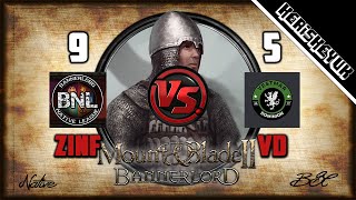 Zinfandel vs VD BNL Official  Mount and Blade 2 Bannerlord Div C [upl. by Neerom]