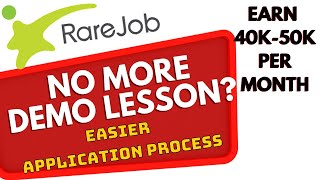 RAREJOB Application Process 2023  Be an ESL Tutor in Rarejob [upl. by Tymothy]