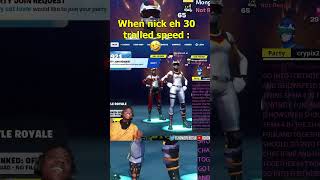 iShowSpeed Going CRAZY On Nick Eh 30 STREAM  🤣🤣💀fortnite gaming victoryroyale funny fypシ [upl. by Nairret]