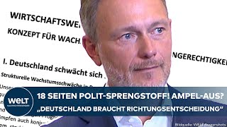 AMPEL AM ABGRUND ScheidungsPapier Damit stellt Christian Lindner Scholz und Habeck ein Ultimatum [upl. by Aurelius353]