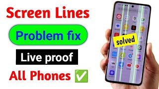 📵how to fix lines on phone screen🤬 phone screen line problemPhone ki screen par line kaise hataye [upl. by Strickman]