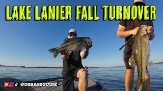 Bass Fishing the Fall Turnover on Lake Lanier [upl. by Scot353]