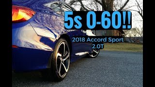 060 in 5sec WHEELSPIN NEW 2018 Accord Sport 20T [upl. by Lexy]