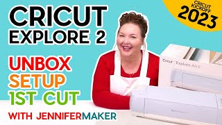 Cricut Explore Air 2 for Beginners Unbox Setup amp First Cut CRICUT KICKOFF Day 1 [upl. by Twedy343]