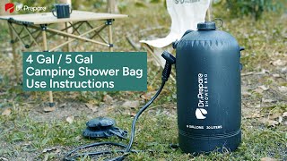 DrPrepare  4 Gallons  5 Gallons Camping Shower User Instructions [upl. by Nerraw960]