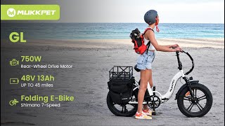 Mukkpet GL 750w foldable fat tire ebike  Step through ebike [upl. by Adiaros387]