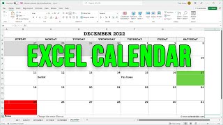 Add an Editable Calendar to Microsoft Excel [upl. by Htir819]