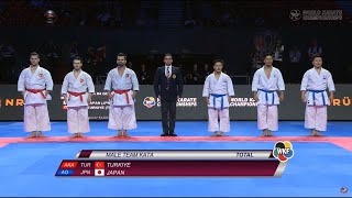 Turkey vs Japan  Final Male Kata Team  World Championships Budapest 2023 [upl. by Hsaniva]