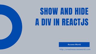 Show and hide div on button click react js [upl. by Tyra70]