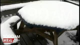 Snow In Frostburg Maryland In April [upl. by Aihsot]