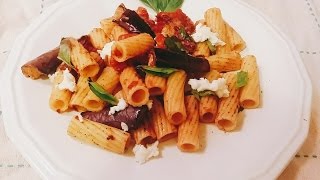 Sicilian Pasta alla Norma  Rigatoni with eggplant amp tomatoes  Episode 61 [upl. by Eeslek]