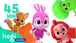 Aprende los Colores en Inglés y Español  Colores para niños  Mix  Hogi en español [upl. by Tnecillim]