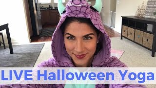 Halloween Yoga Challenge LIVE recording  Sarah Beth Yoga [upl. by Anileuqcaj314]