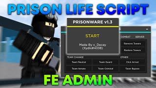 Op Prison Life Script  Fe Admin Kill All Teleport Troll  Mobile And Pc No Key  PRISONWARE [upl. by Sackey]