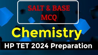 HP TET Preparation 2024 Chemistry MCQ Acid and Base [upl. by Amelia]