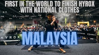 FIRST IN THE WORLD TO FINISH HYROX WITH NATIONAL CLOTHES MALAYSIA [upl. by Annahgiel]