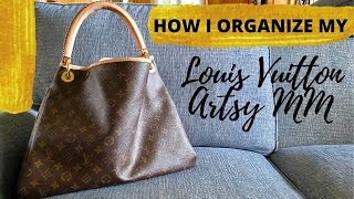 How I organize my Louis Vuitton Artsy MM [upl. by Tserrof]