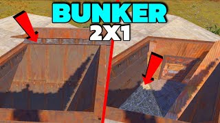 RUST 2X1 BUNKER BASE DESIGN SoloDuo [upl. by Ardied]