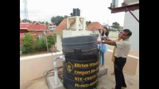 kitchen waste biogasplant sham nie crest Mysore [upl. by Cirdor]