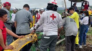 Rescate de joven atrapado en maquinaria agrícola [upl. by Dinan]