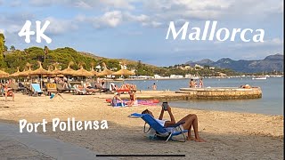 4K⛱Puerto Pollensa MallorcaMajorca Spain 2021August 26 [upl. by Dnalyk]