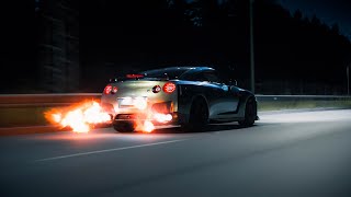 Flame Spitting Nissan GTR R35  4K [upl. by Witherspoon]