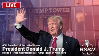 LIVE REPLAY President Trump Holds a Press Conference at Trump Tower in New York  92624 [upl. by Dearman]