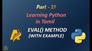 Learning Python in Tamil Part27EVAL METHOD [upl. by Eob]