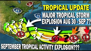 Tropical Update Major Tropical Activity Explosion Coming Early September Hurricane Season Uptick [upl. by Ajin]