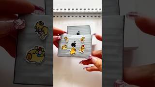 DIY paper Mini Macbook 💻 and Capybara 🦫stickers papersquishy capybara paperdiy diy asmr [upl. by Wager207]