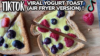 🍞 TikTok Viral Yogurt Toast 5 Min AIR FRYER Recipe  Rack of Lam [upl. by Ueihtam]