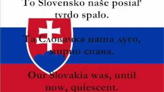 Nad Tatrou sa blýska  National Anthem of Slovakia with lyrics Slovak Serbian English [upl. by Canfield326]