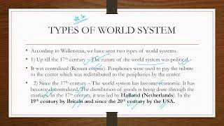 WORLD SYSTEM THEORY IMMANUEL WALLERSTEIN THEORIES OF INTERNATIONAL RELATIONS core periphery [upl. by Grearson383]