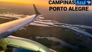 CAMPINAS X PORTO ALEGRE NUM LINDO FIM DE TARDE A BORDO DO E195 DA AZUL LINHAS AEREAS [upl. by Edna802]