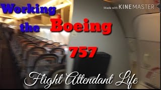 Working the Boeing 757❤ Flight Attendant Life [upl. by Hodges]