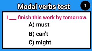 modal verbs quiz  modal verbs  modal verbs in English 1 [upl. by Hardwick619]