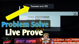 Parameter Error In Pubg  Change Password Solution  log in Via Verification Code [upl. by Willi]