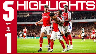 NWANERI SCORES BRACE ON FULL DEBUT 🤩  HIGHLIGHTS  Arsenal v Bolton Wanderers 51  Carabao Cup [upl. by Atnauq]