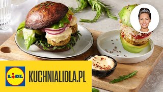 2 sposoby na WEGEBURGERA z grilla 😮🍔 Z awokado i portobello 🥑😍  Kinga Paruzel amp Kuchnia Lidla [upl. by Eibbor]