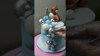 BEAR BAPTISMAL FONDANT CAKE [upl. by Misaq]