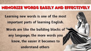 MEMORIZE WORDS EASILY AND EFFECTIVELY  English Speaking Practice [upl. by Daveta608]