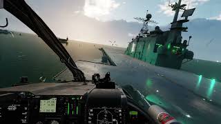 DCS OH58D Kiowa Warrior  Helicopter Carrier Landing [upl. by Jenilee]