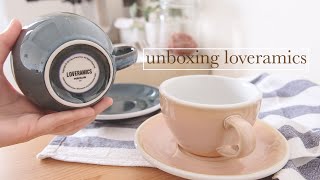 unboxing loveramics egg 250ml cappuccino cup amp saucer  potters colours [upl. by Ellehcen]