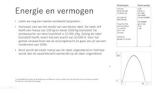 Natuurkunde modelleren 07 energie vermogen en stookwaarde [upl. by Nireves]